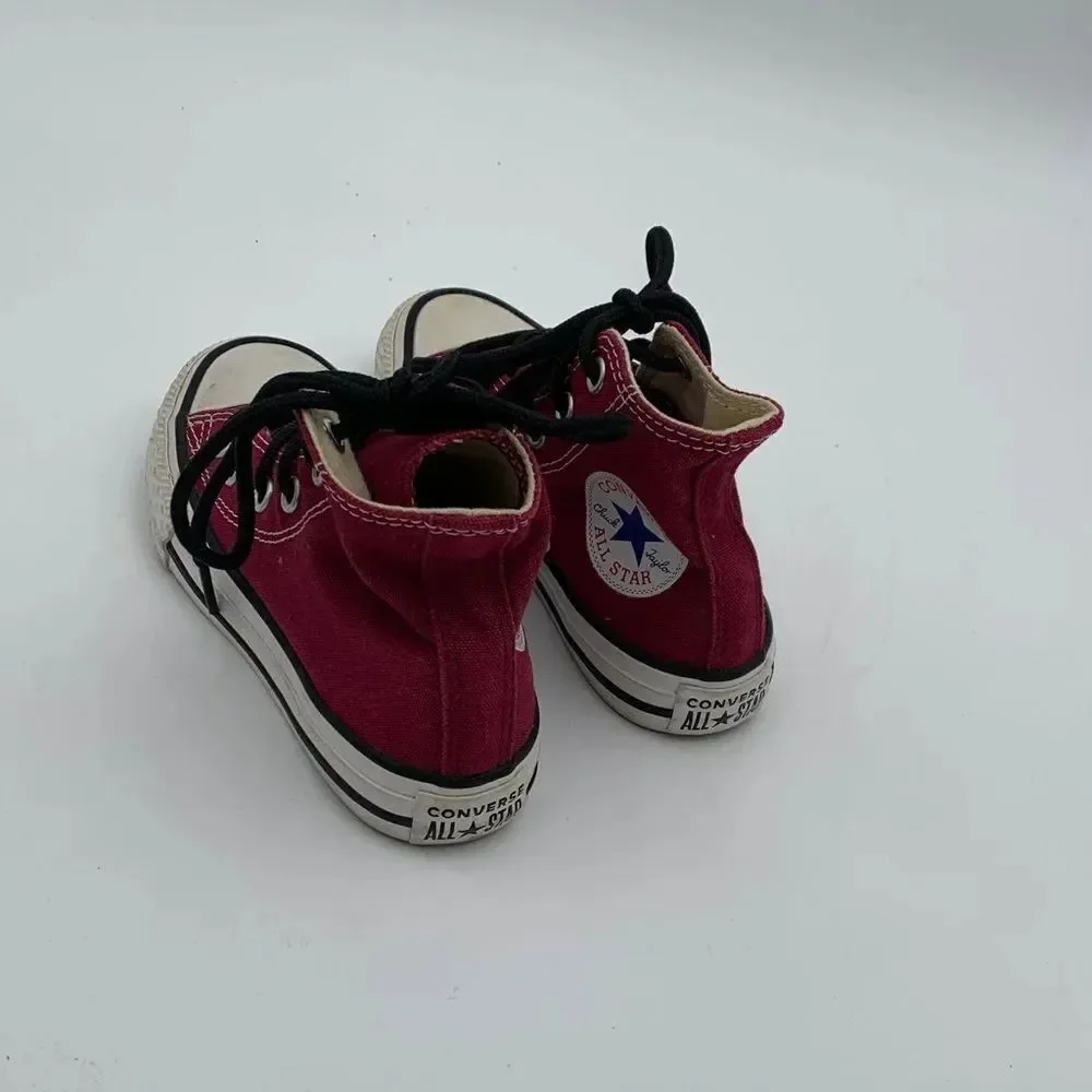 Converse All Star Red High-Top Sneakers with Black Laces kids size 11